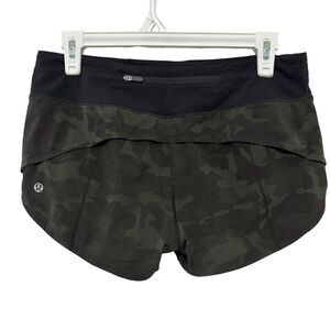 Lululemon Speed Up LR Shorts Green Camo 2.5” Lined Women's 6